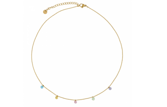 Collar Colors Acero Dorado