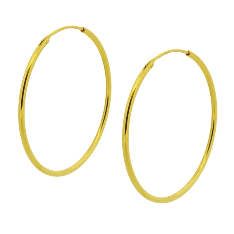 Aro de Plata Bañada en oro, Nakurushop 45x1,5mm