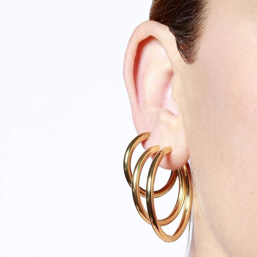Pendientes Aretes Aro Acero