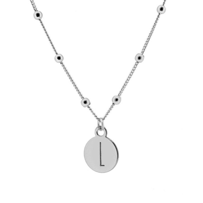 Collar Bolitas Inicial Plata de Primera Ley