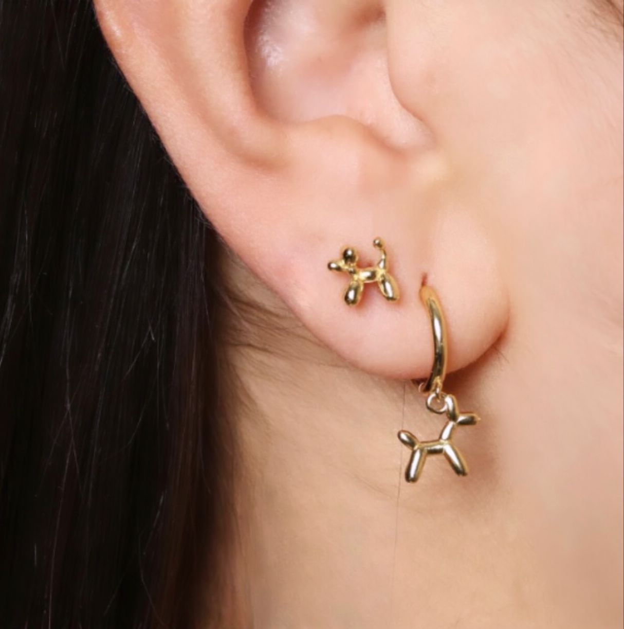 Pendientes Perrito Globo