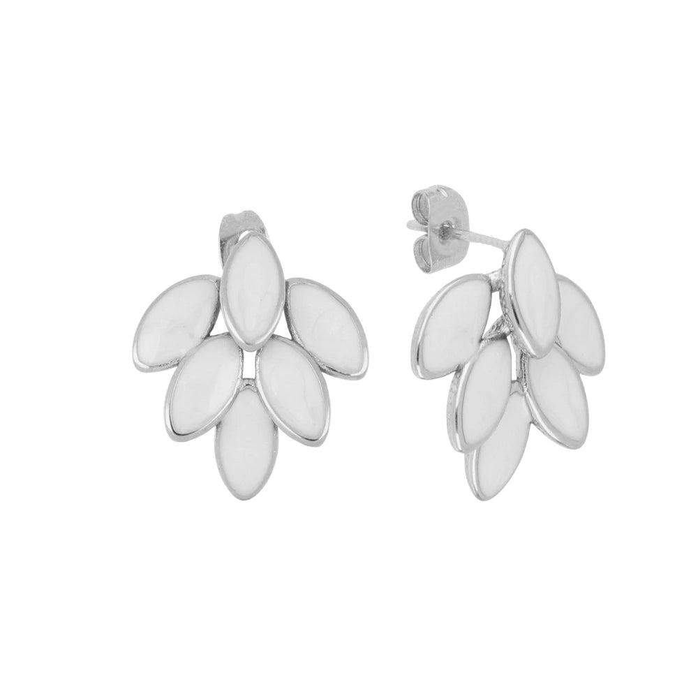 Pendientes Floreta Enamel Acero
