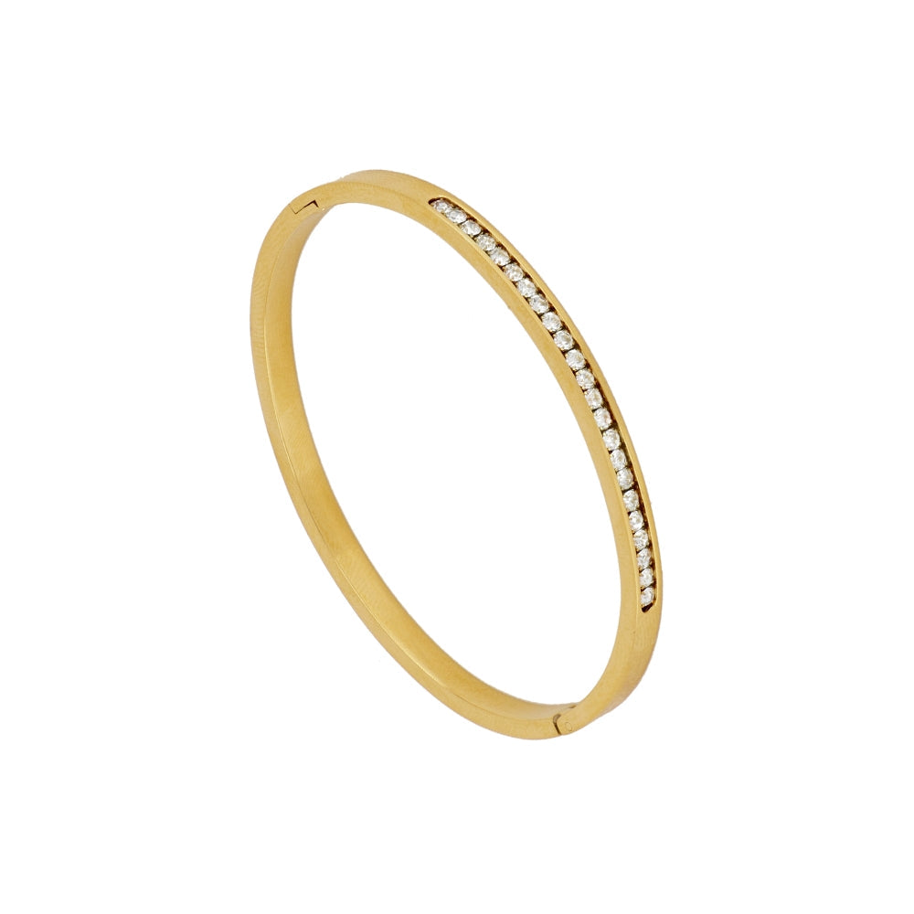 Pulsera Gloei de Acero con Circonitas