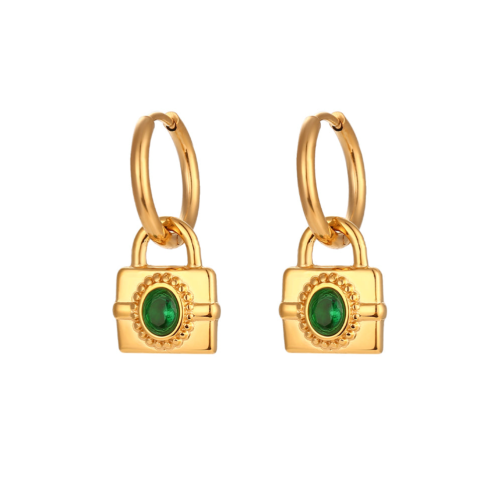 PENDIENTES SLOT VERDE