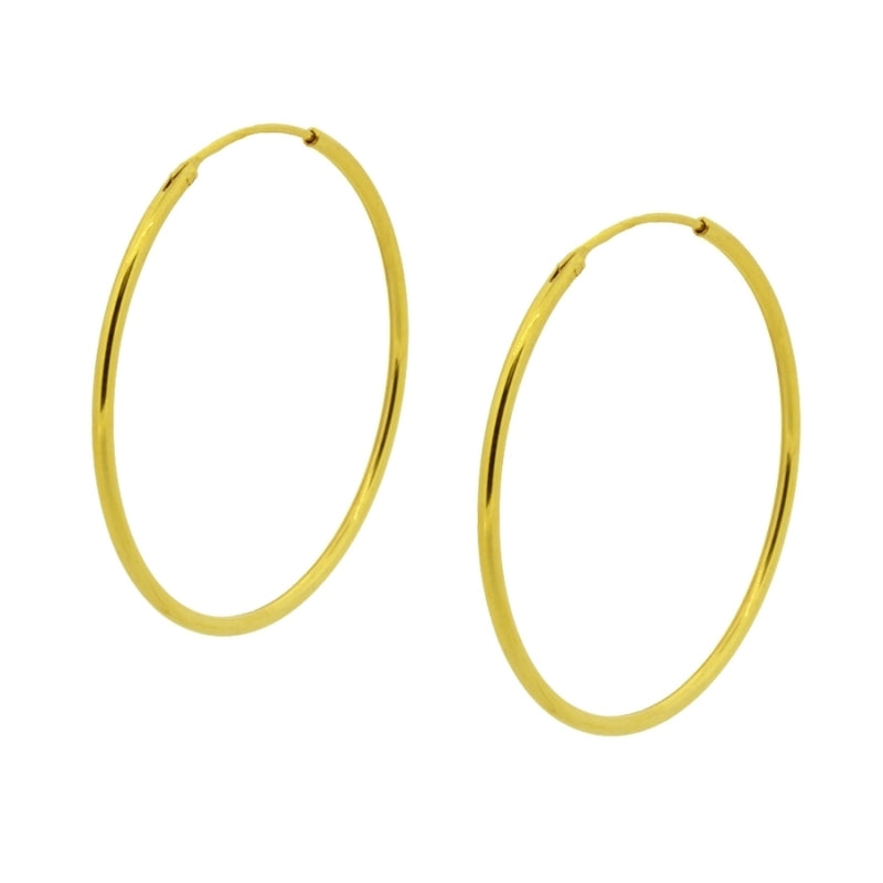 Aro de Plata Bañada en oro, Nakurushop 40x2mm