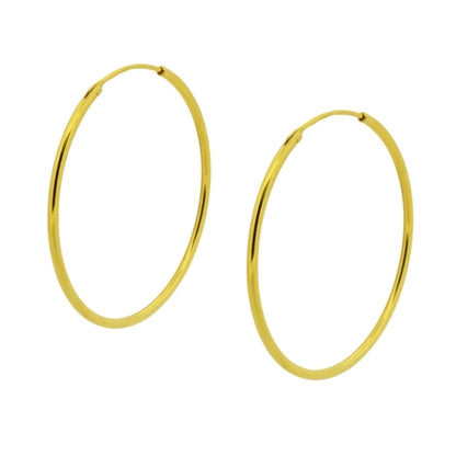 Aro de Plata Bañada en oro, Nakurushop 40x2mm