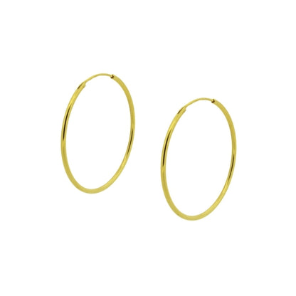 Aro de Plata Bañada en oro, Nakurushop 30x1,2mm