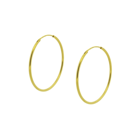 Aro de Plata Bañada en oro, Nakurushop 30x1,2mm