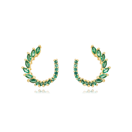 PENDIENTES CORONA VERDE