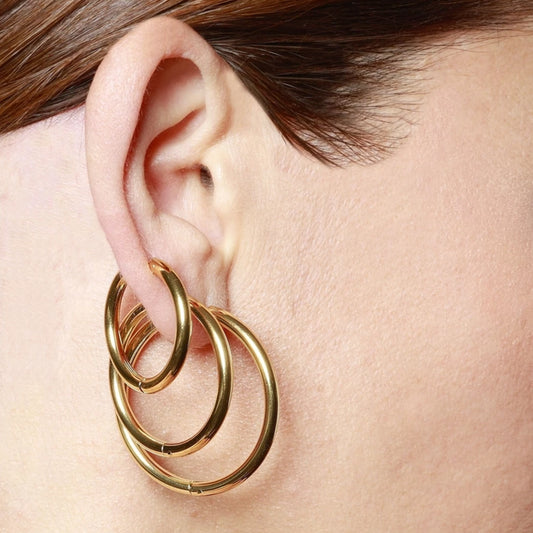 Pendientes Aretes Aro Acero