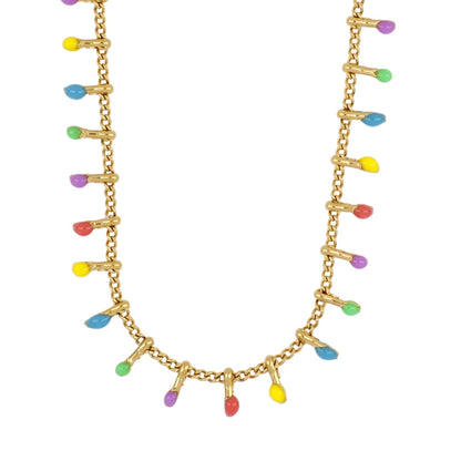 Collar Iris Fucsia Acero