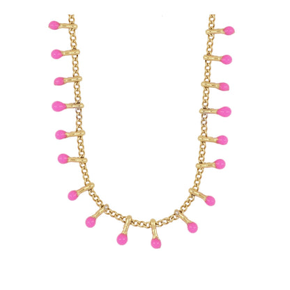 Collar Iris Fucsia Acero