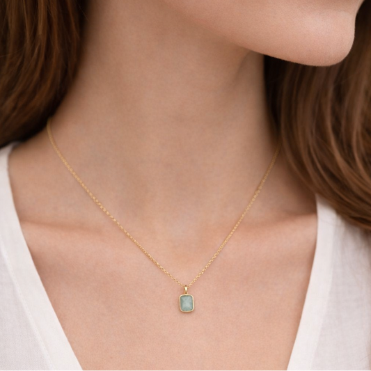 Collar Klipe con Piedra Natural