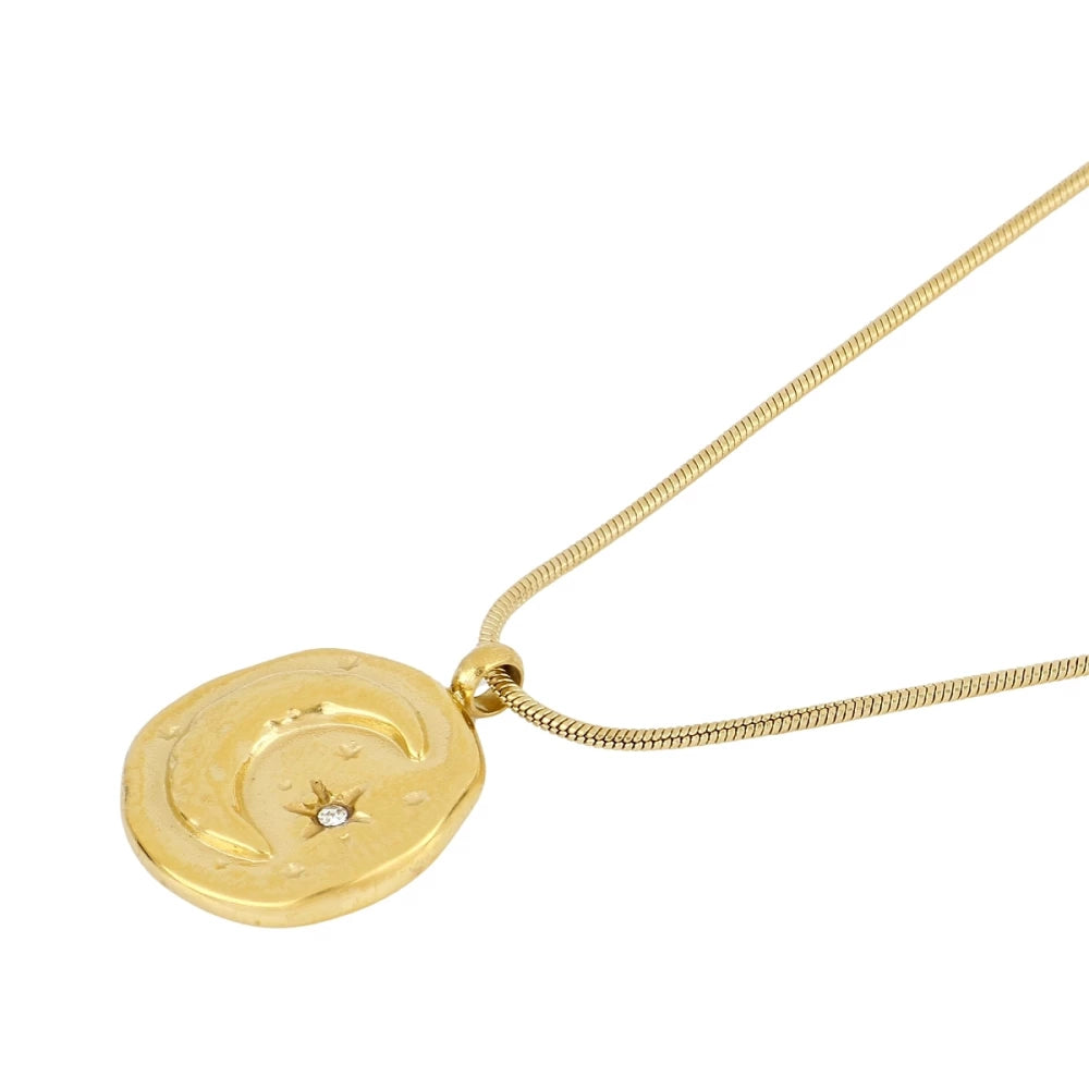 Collar Lunav con circonitas Acero