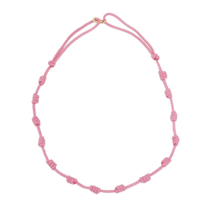 Collar Rosa Palo Nudos Iniciales