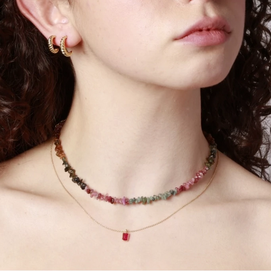 Collar Klipe con Piedra Natural