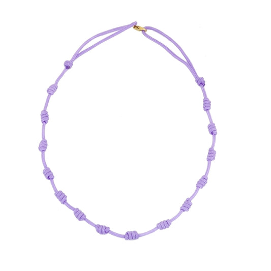 Collar Lila Nudos Iniciales