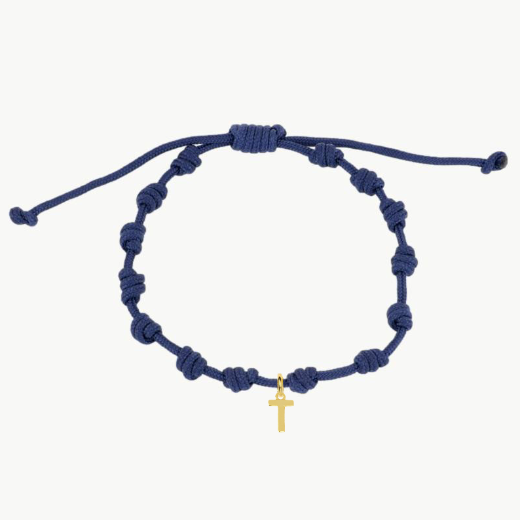 Pulsera Azul Marino Nudos Iniciales