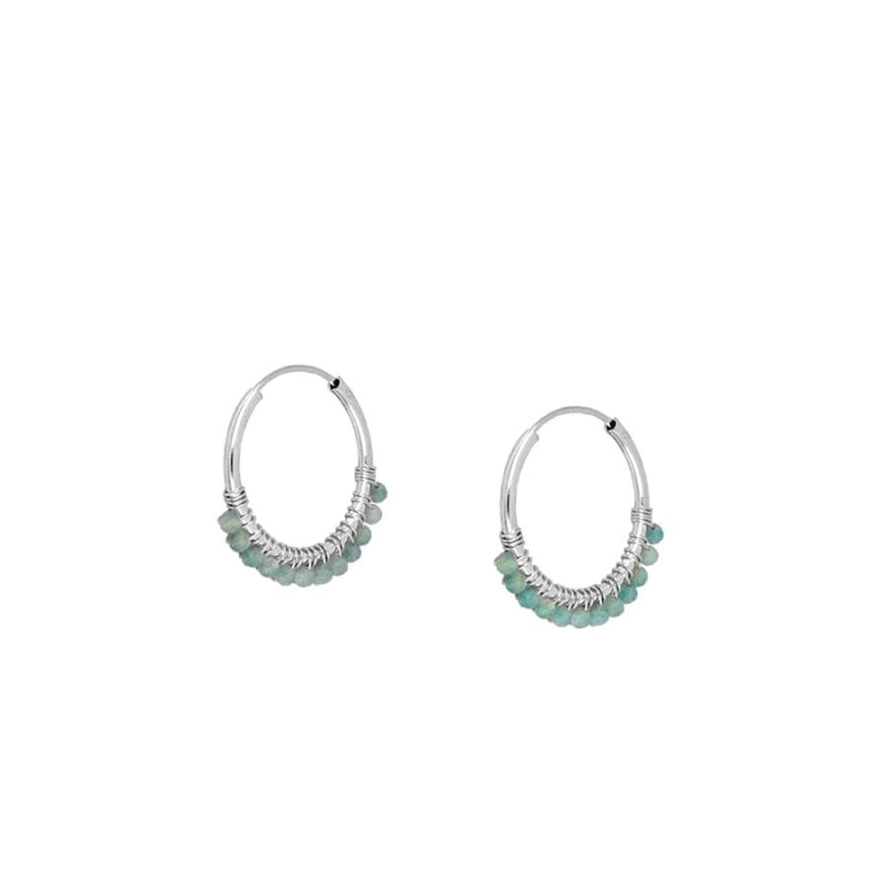 Pendientes Aro Mooi Amazonita