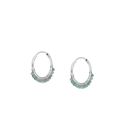 Pendientes Aro Mooi Amazonita