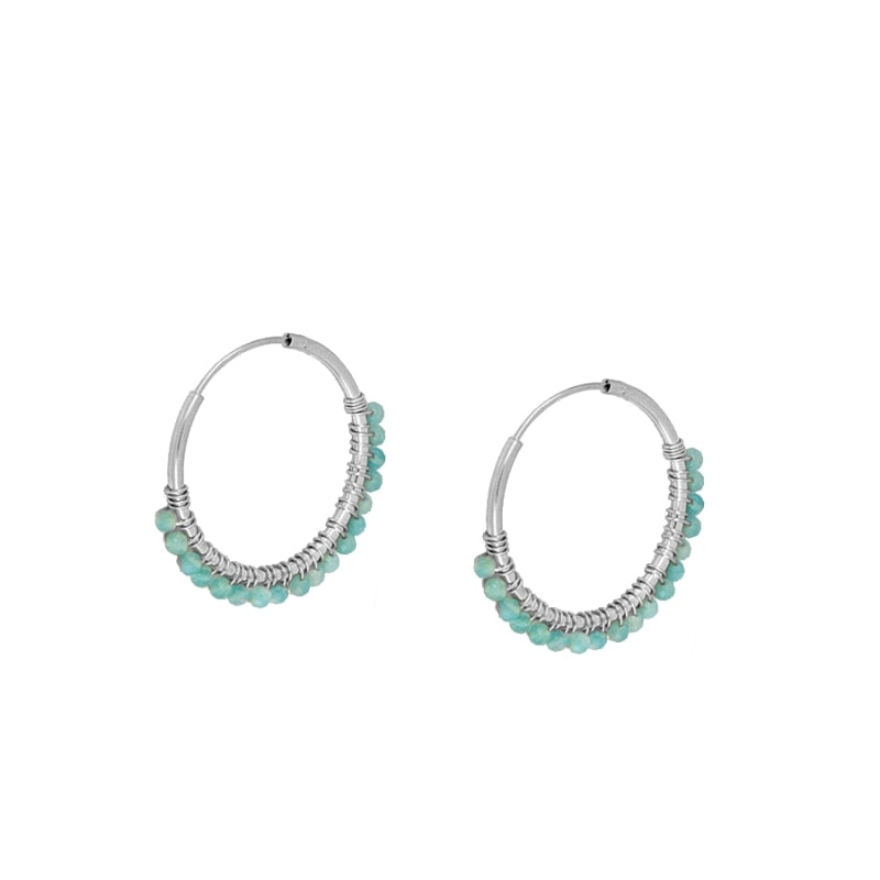 Pendientes Aro Mooi Amazonita