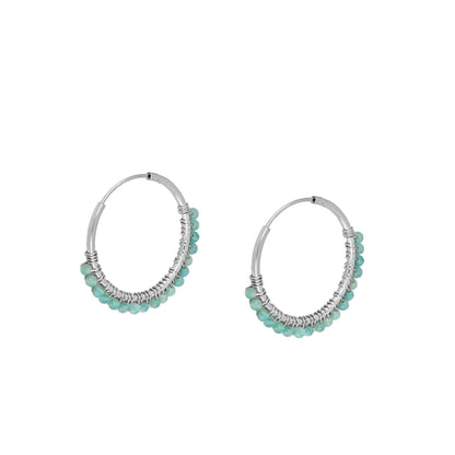 Pendientes Aro Mooi Amazonita