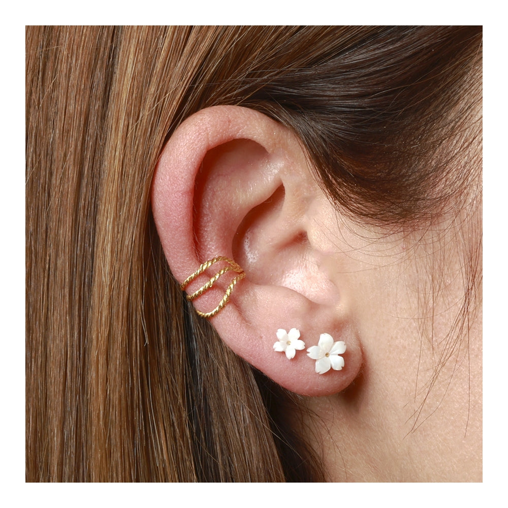 PENDIENTES FLOR BLANCA