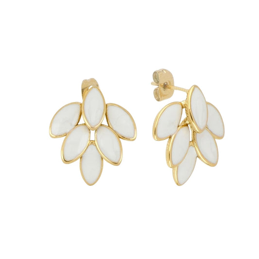 Pendientes Floreta Enamel Acero