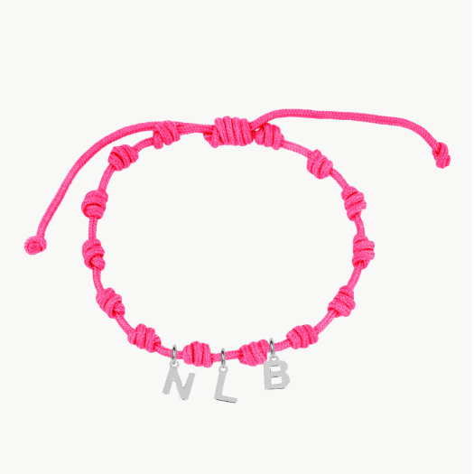Pulsera Fucsia Nudos Iniciales