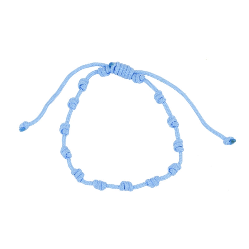 Pulsera Azul Nudos Iniciales