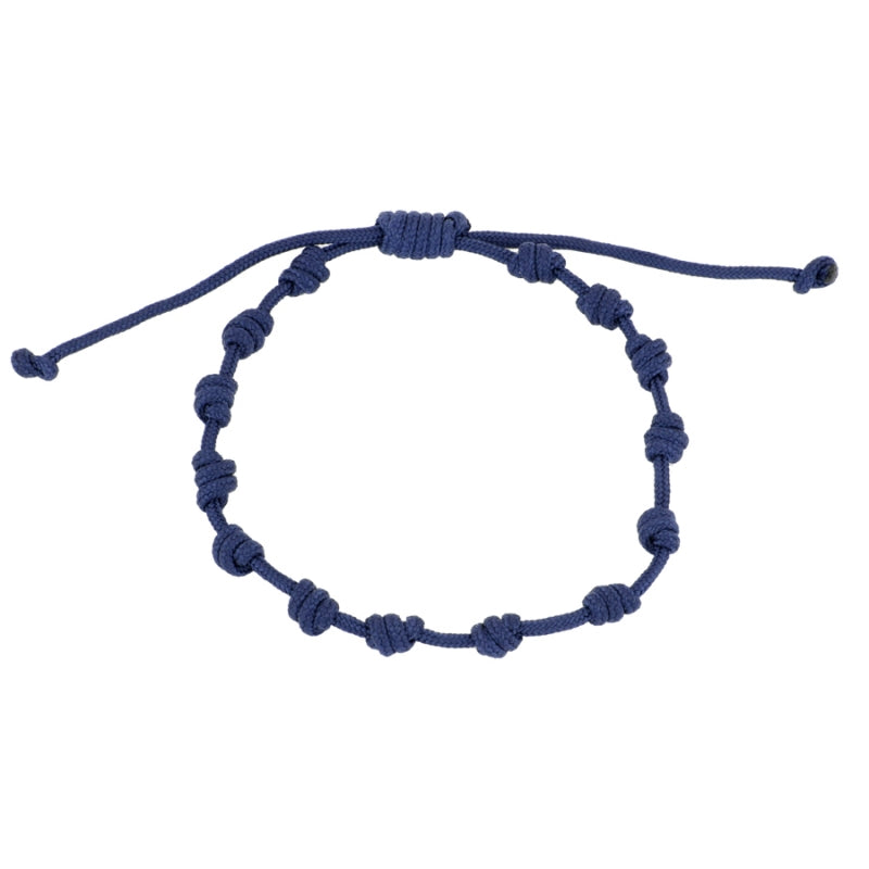 Pulsera Azul Marino Nudos Iniciales