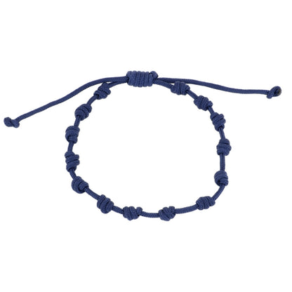 Pulsera Azul Marino Nudos Iniciales