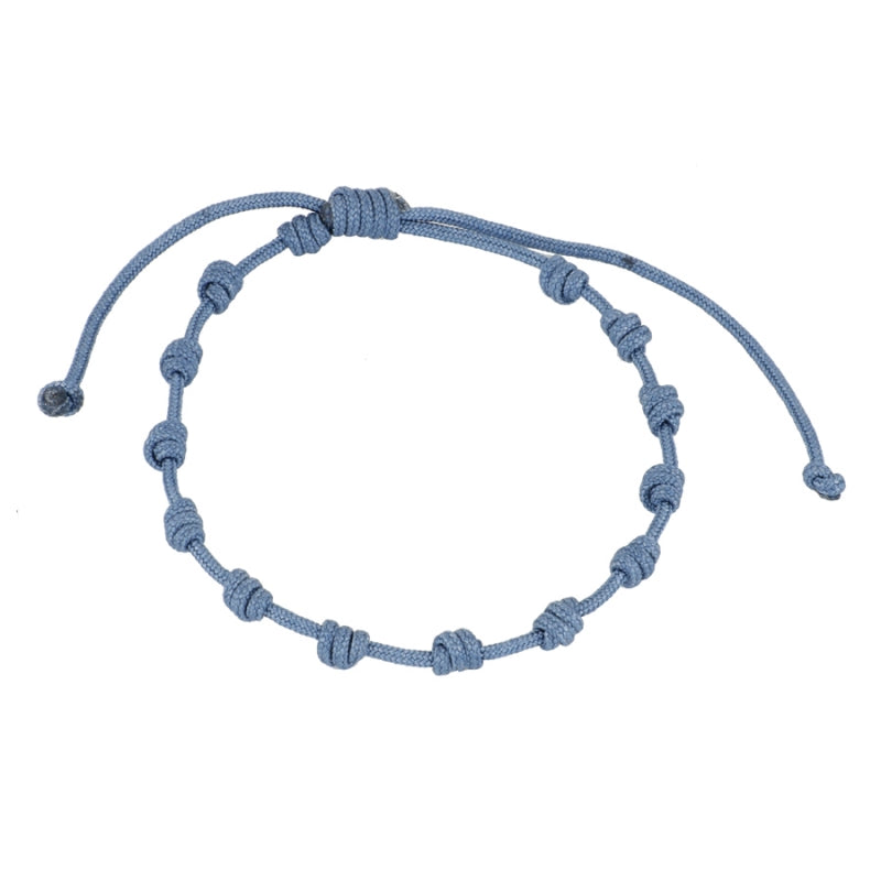 Pulsera Azul Océano Nudos Iniciales