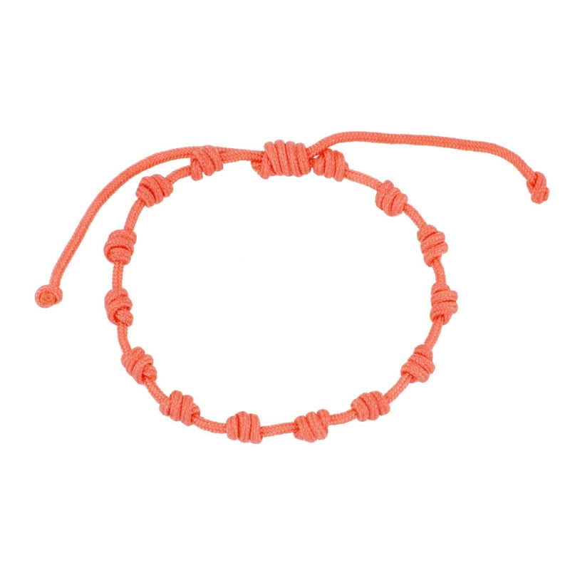 Pulsera Coral Nudos Iniciales