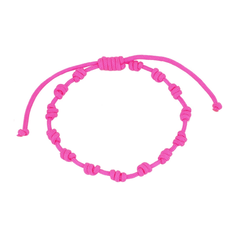 Pulsera Fucsia Nudos Iniciales