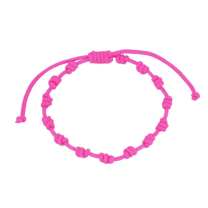 Pulsera Fucsia Nudos Iniciales