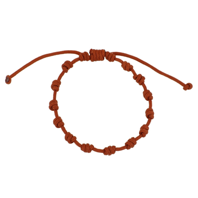 Pulsera Granate Nudos Iniciales