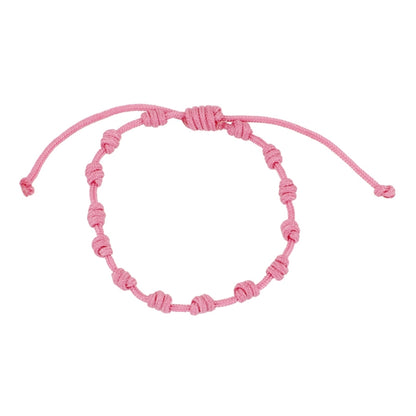 Pulsera Rosa Nudos Iniciales