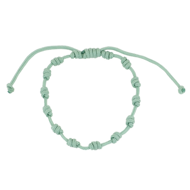 Pulsera Verde Nudos Iniciales
