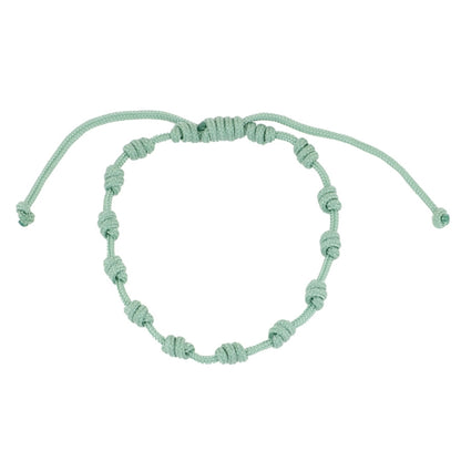 Pulsera Verde Nudos Iniciales