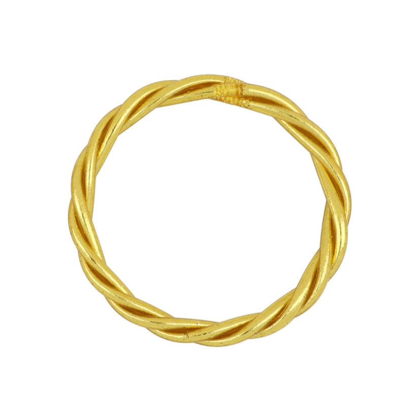 PULSERA TRENZADA PAN DE ORO DORADA