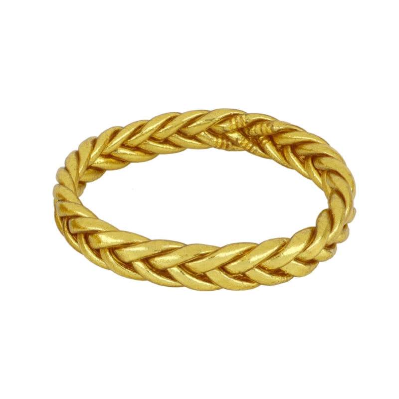 PULSERA TRENZADA PAN DE ORO DORADA