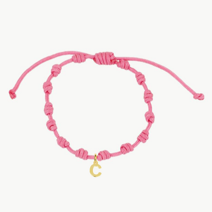 Pulsera Rosa Nudos Iniciales